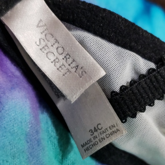 Victoria's Secret Blk/Wht Rhinestone Bra sz34C - Picture 8 of 8